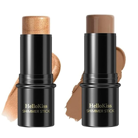 MIELIKKI 2Pcs Cream Contour Stick Makeup, Highlighter Stick