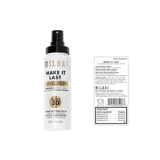 Milani Make It Last Sunscreen - Sunscreen Setting Finishing Spray