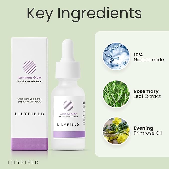 LILYFIELD Luminous Glow Serum With 10% Niacinamide. Smoothen Glow