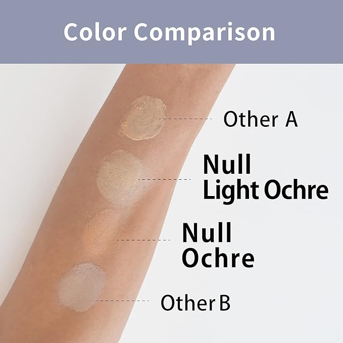 NULL [Matte Finish] mens BB Cream, Mens concealer, (Light Ochre) 7oz