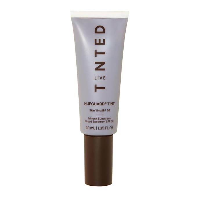 Live Tinted Hueguard Skin Tint SPF 50 - Tinted Mineral Sunscreen with Light-Medium Buildable Coverage With a Hydrating and Radiant Finish - Water and Sweat Resistant, 1.35 fl oz - Shade 01