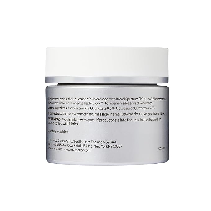 No7 Future Renew Damage Reversal Day Cream SPF 25 - Anti Aging Face Cream with SPF for Visibly Damaged Skin - Protects, Moisturizes & Reverses Dryness - Suitable for All Skin Types (1.69 Fl Oz)