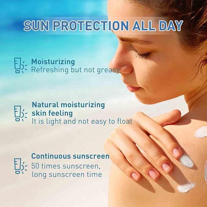 Tinted Sunscreen for Face SPF 50, Hydrating Sun Essence Face Sunscreen, Korean SPF 50+ PA++++ No White Cast, Hydrating, Moisturizing, UV Defense, Travel Size