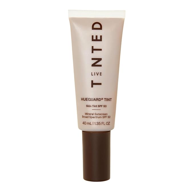 Live Tinted Hueguard Skin Tint SPF 50 - Tinted Mineral Sunscreen with Light-Medium Buildable Coverage With a Hydrating and Radiant Finish - Water and Sweat Resistant, 1.35 fl oz - Shade 06