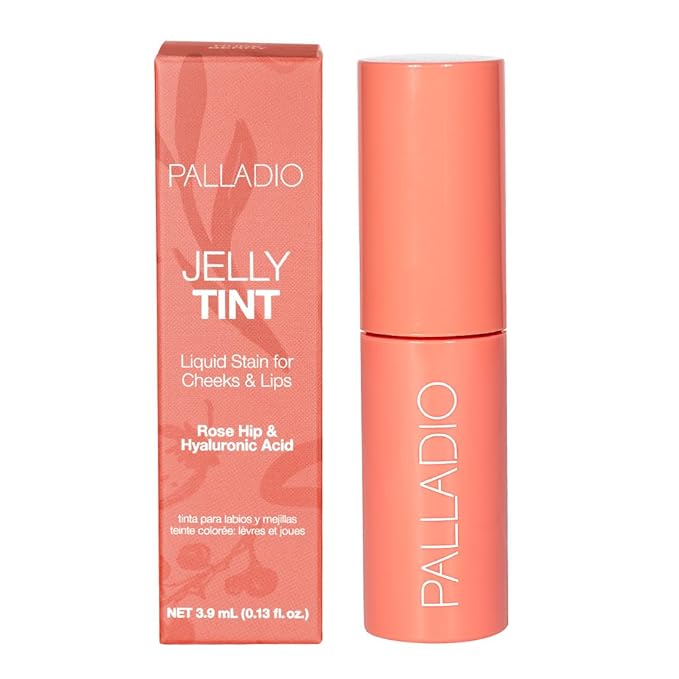 Palladio Jelly Tint, Liquid Stain for Cheeks & Lips,