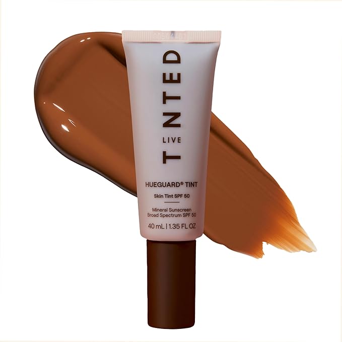 Live Tinted Hueguard Skin Tint SPF 50 - Tinted Mineral Sunscreen with Light-Medium Buildable Coverage With a Hydrating and Radiant Finish - Water and Sweat Resistant, 1.35 fl oz - Shade 03