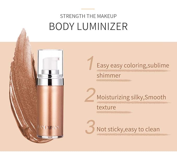 Body Face Luminizer Highlighter Cream Spray Liquid Bronzer Body