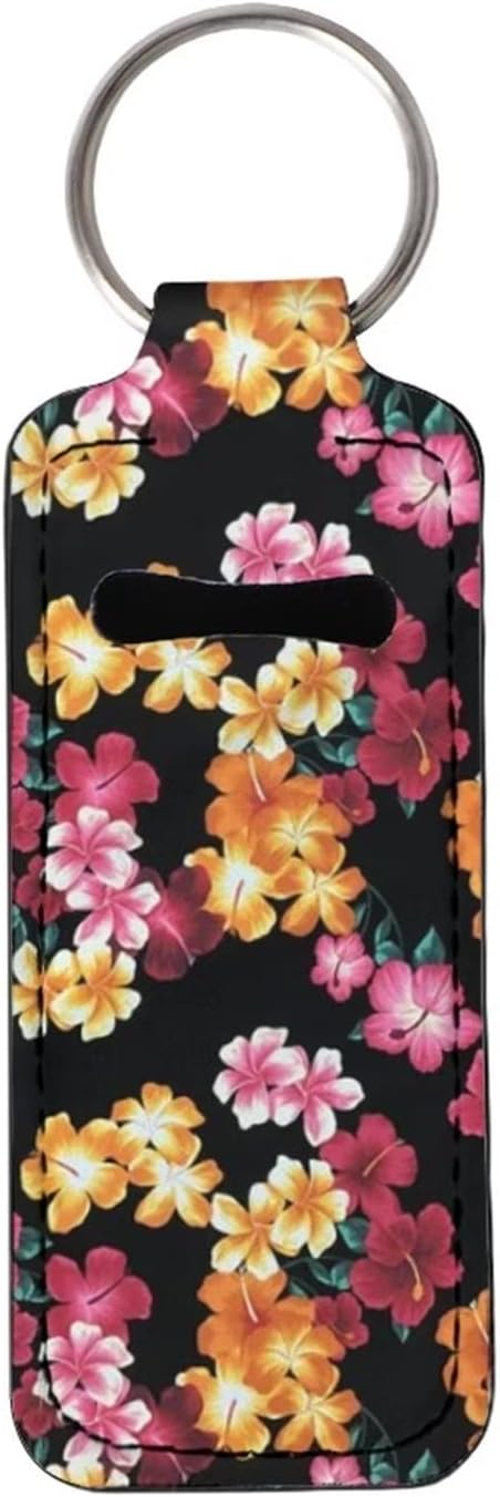 Tropical Hibiscus Flower Print Lipstick Holder