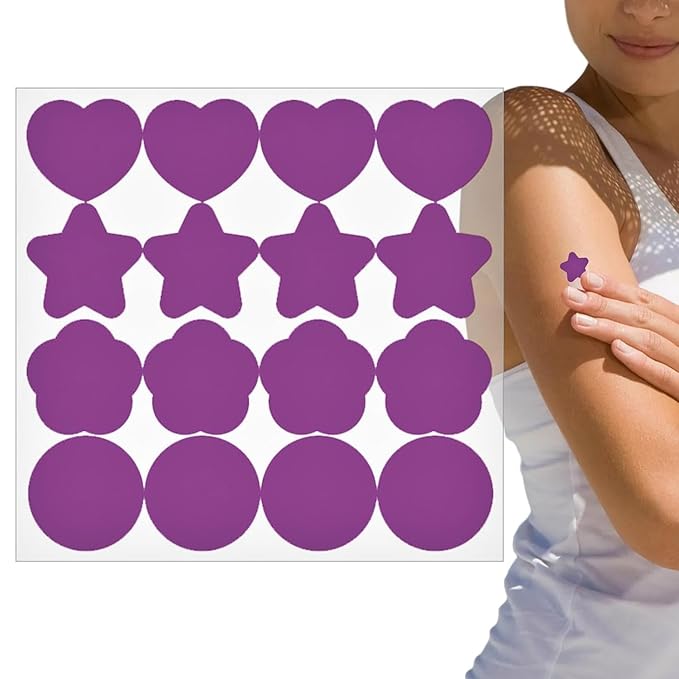 3 pieces Purple UV Stickers