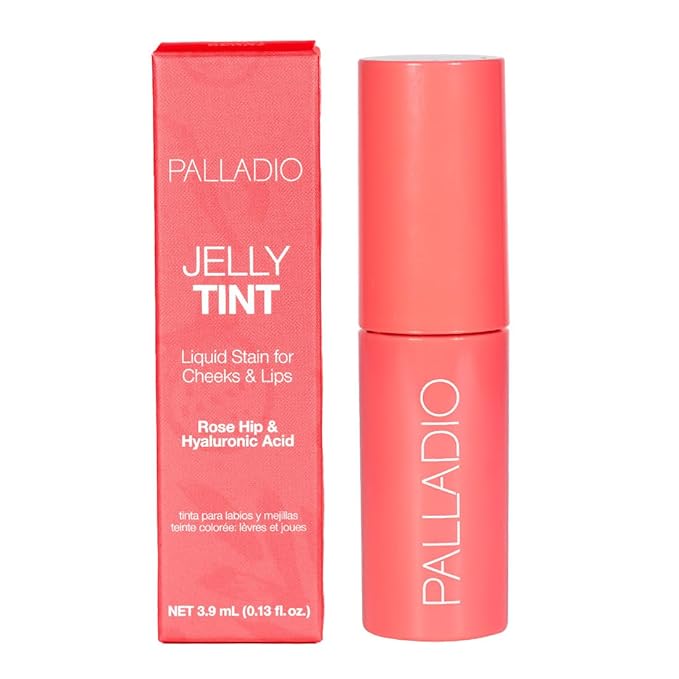 Palladio Jelly Tint, Liquid Stain for Cheeks & Lips,