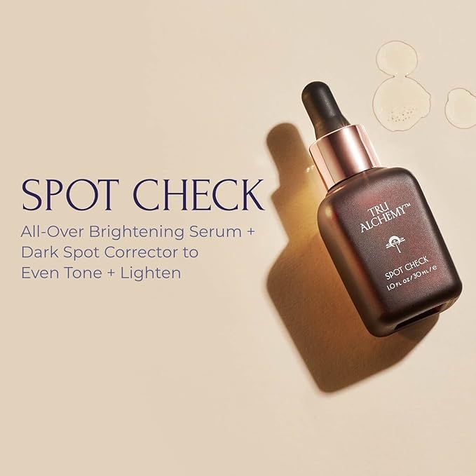 Tru Alchemy Spot Check + Eye Elixir Bundle | Brightening Serum + Spot Corrector with Niacinamide, TriDroxy Acid Blend, Hyaluronix + Cooling Eye Treatment with Hyaluronix, Caffeine, & Vitamin C