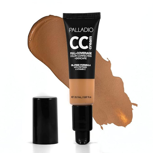 Palladio Full-Coverage Color Correction CC Cream, Oil-Free with