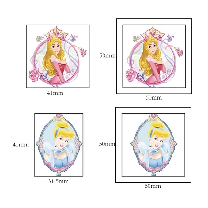 20pcs cute princess temporary tattoos