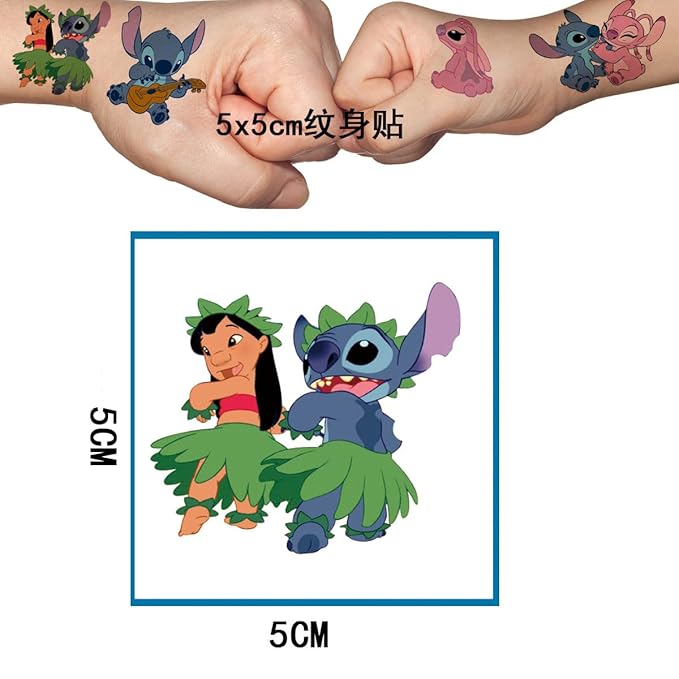 40pcs stitch temporary tattoos stickers