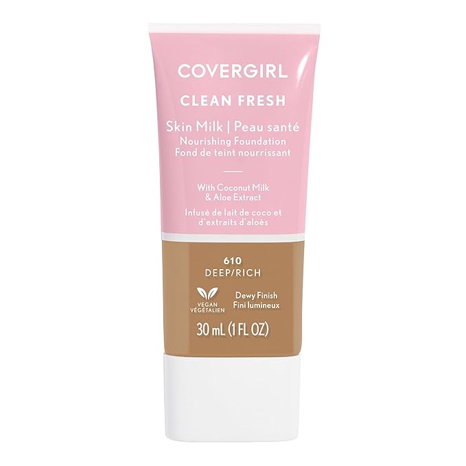 COVERGIRL, Clean Fresh Skin Milk Foundation, Rich/Deep, 1 1 Count