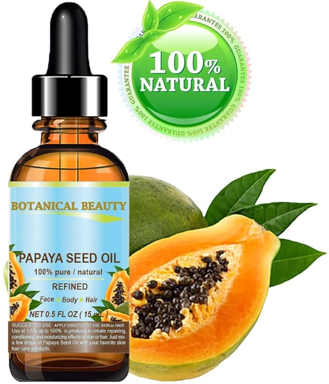 PAPAYA SEED OIL. 100% Pure / Natural / Lip Care. 0.5 Fl.oz