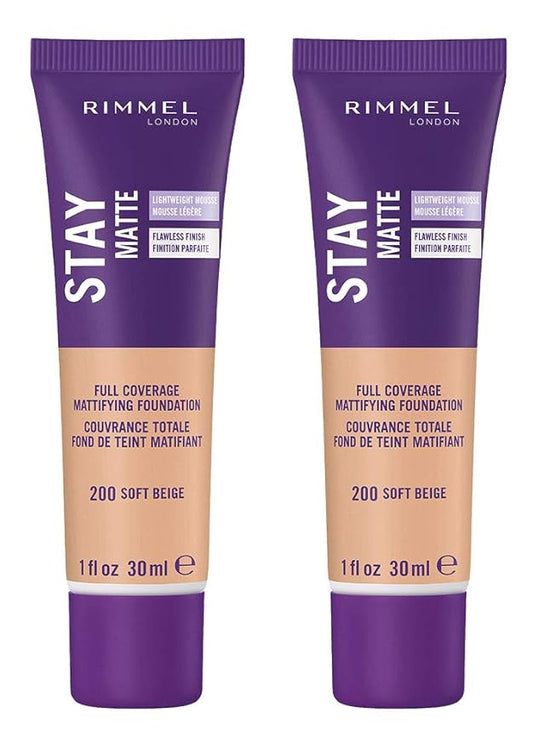 Rimmel Stay Matte Liquid Foundation, Soft Beige, 1 of 2