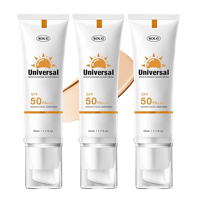 Tinted Sunscreen For Face SPF 50, Universal Protector Solar 50 Face Sunscreen Moisturizer, No Sticky, Hydrating travel size Sunscreen, 50ml (3, Tinted)