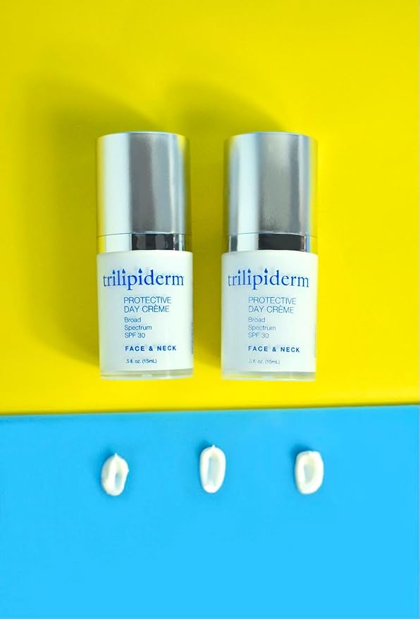 Trilipiderm Day Crème Mini .5oz, Broad Spectrum SPF 30 Protection and Anti-Aging Hyaluronic Acid On the Go All day, Travel Size