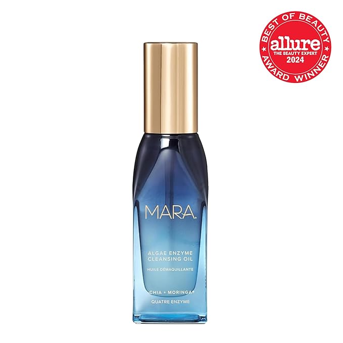 MARA - Algae Enzyme Cleansing Oil | Plant-Based, Gluten-Free, Safe for Sensitive Skin Care | All Types, Cleanse, Hydrate, Make-Up Remover (2 oz | 60 ml)