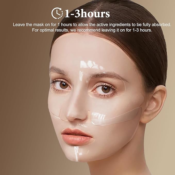 ISTON 6 Pack Bio-Collagen Real Deep Anti Wrinkle Lifting Mask,Overnight Hydrating Face Mask for All Skin Types -Pore Minimizing,Elasticity Enhancing,Firming,Moisturizing
