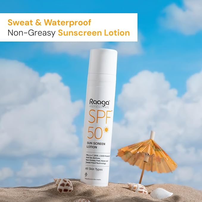 Sunscreen Lotion with SPF 50 & PA++++ | Broad Spectrum Protection with Anti Tan Formula | Non Greasy, Water & Sweat Proof | 1.86 Fl Oz/55 ml