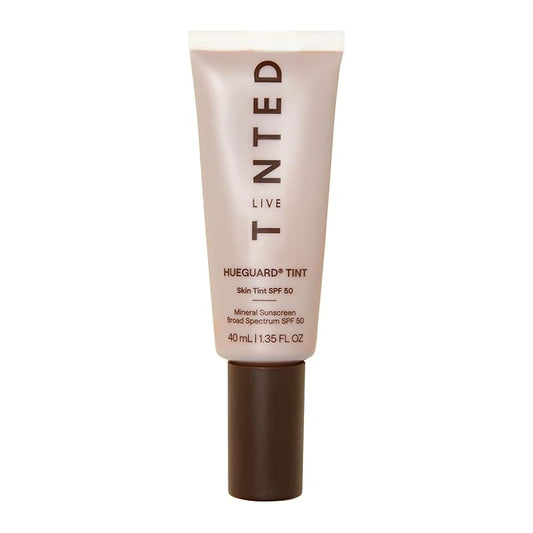 Live Tinted Hueguard Skin Tint SPF 50 - Tinted Mineral Sunscreen with Light-Medium Buildable Coverage With a Hydrating and Radiant Finish - Water and Sweat Resistant, 1.35 fl oz - Shade 05