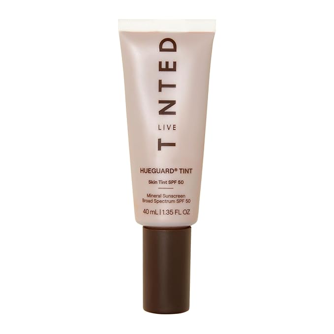 Live Tinted Hueguard Skin Tint SPF 50 - Tinted Mineral Sunscreen with Light-Medium Buildable Coverage With a Hydrating and Radiant Finish - Water and Sweat Resistant, 1.35 fl oz - Shade 05