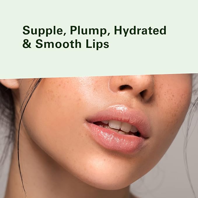 Collagen Lip Plumper Clinically Proven Natural Lip Enhancer for Fuller Softer Lips Increased Elasticity Reduce Fine Lines Hydrating Plump Gloss Lipstick Primer by M3 Naturals