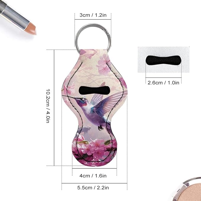 Chapstick Holder Keychain for Lipstick Lip