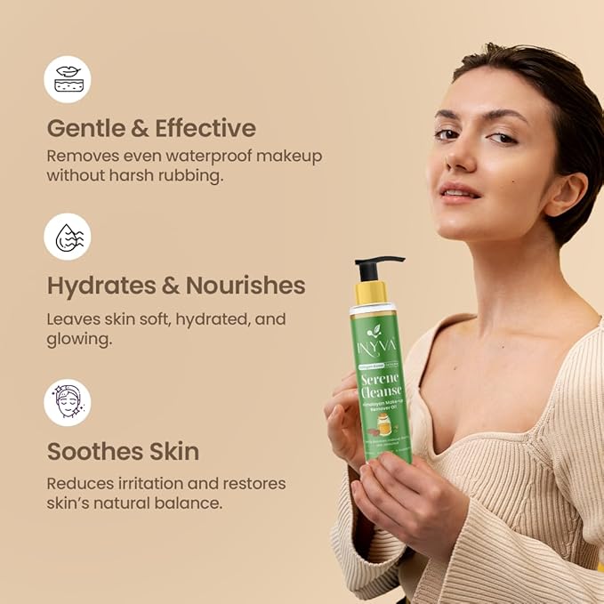 Serene Cleanse: Himalayan Makeup Remover Oil | Pore Cleansing & Nourishing Formula | With Vitamin E, Jojoba & Grapeseed Oils | Vegan & Cruelty-Free (3.38 Oz)