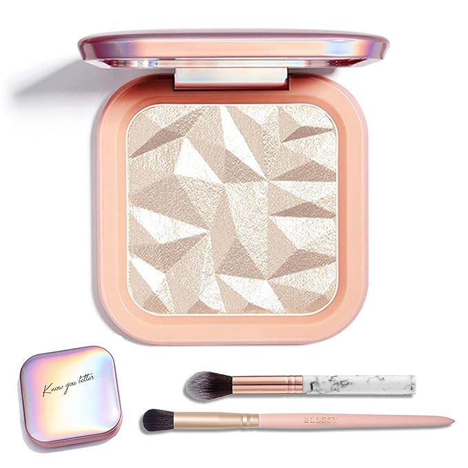 Face Highlighter Makeup Palette Kit, Shimmer Glitter Highlight Face