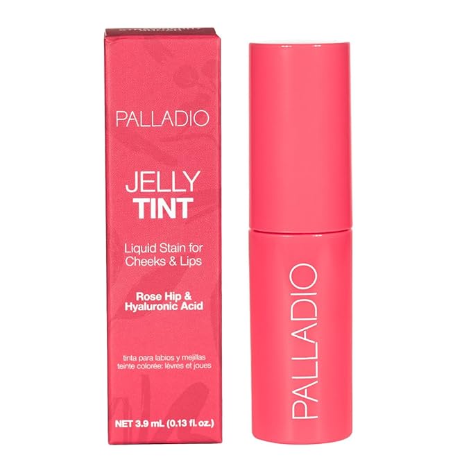 Palladio Jelly Tint, Liquid Stain for Cheeks & Lips,