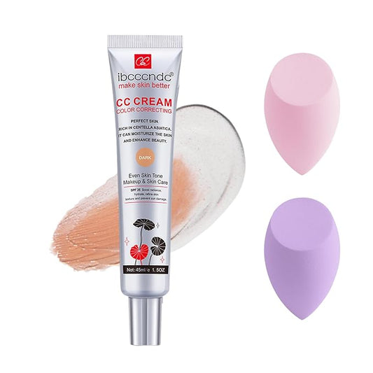 Color Correcting CC Cream,Invisible Pores Cream Foundation