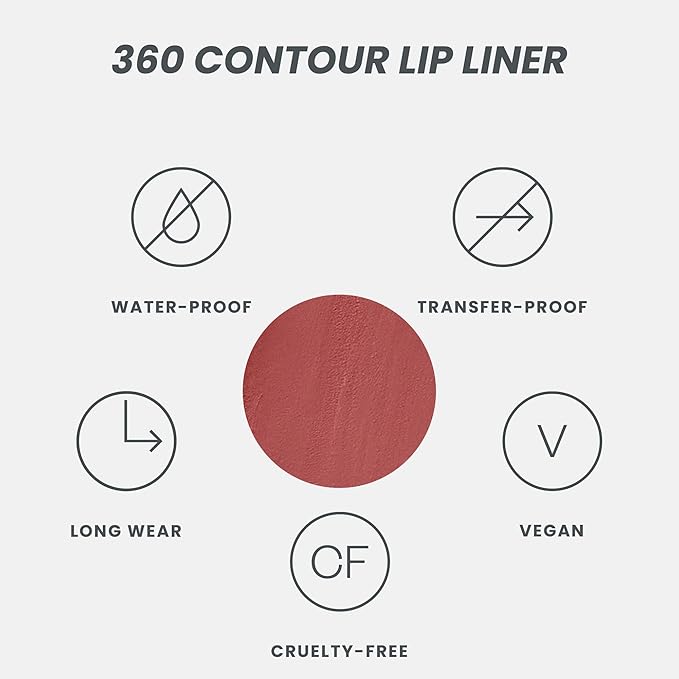 Wonderskin Lip Liner Pencil - 360 Contour Lipliner,