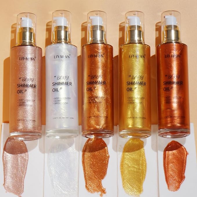 Liyalan Shimmer Body Oil Rose Gold