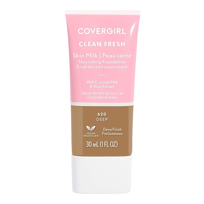 COVERGIRL Clean Fresh Skin Milk Foundation, Deep, 1 may vary)