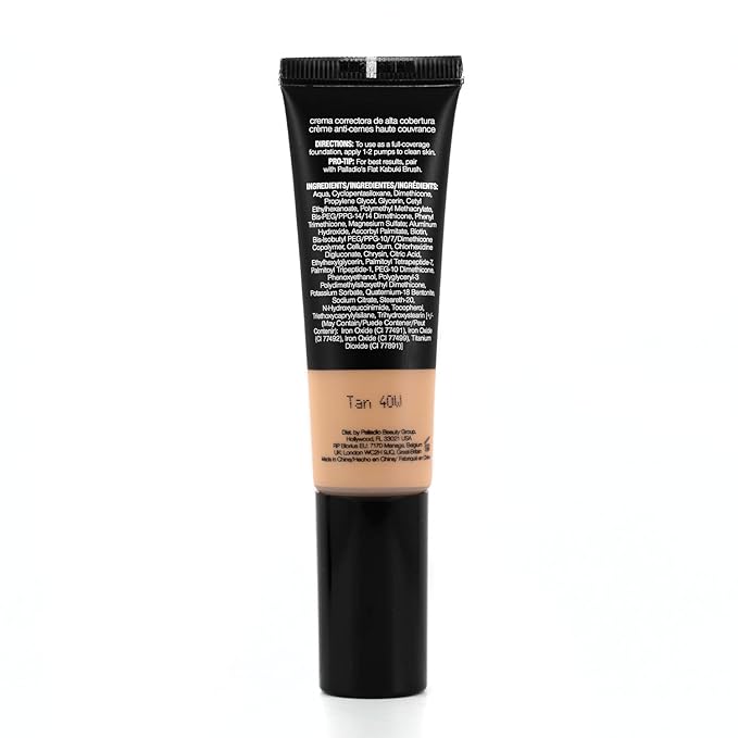 Palladio Full-Coverage Color Correction CC Cream, Oil-Free with 0.87 Fl Oz