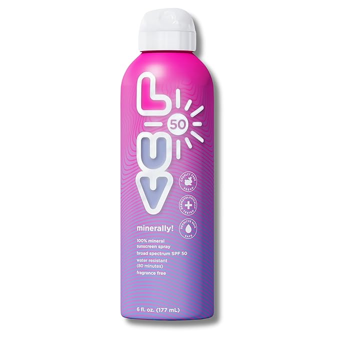 minerally! SPF 50 Sunscreen Spray, Broad-Spectrum Protection Against UVA & UVB Rays, Perfect For Everyday Activities & Outdoor Adventures, Clear and Lightweight Sun Protection