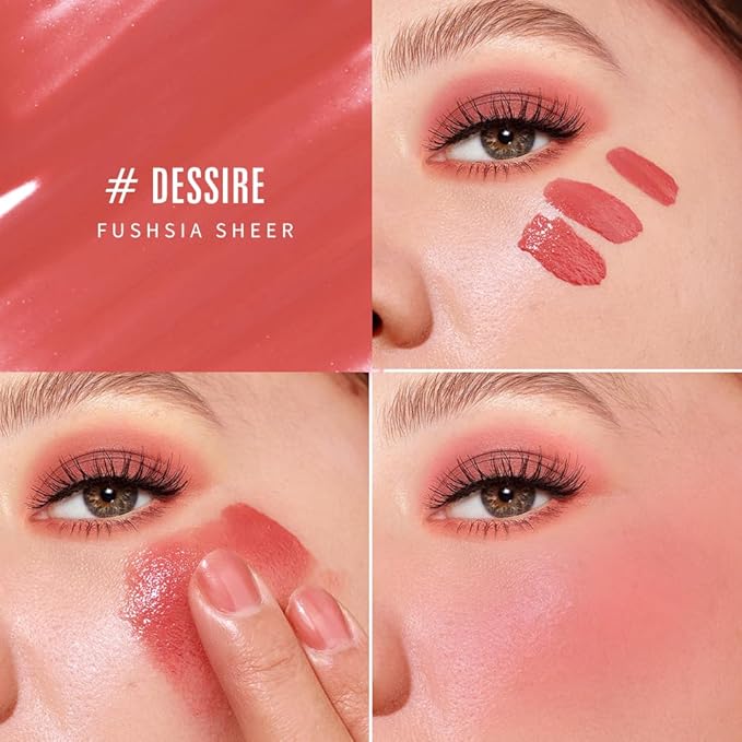 KIMUSE Soft Cream Blush Makeup, Liquid Blush for Dewy Finish