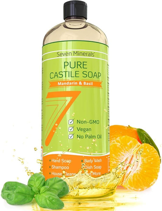 Pure Castile Soap, Mandarin Basil -