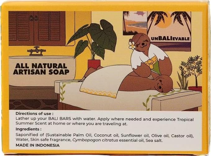 Bali Bars Natural Soap Bar For 4.5oz