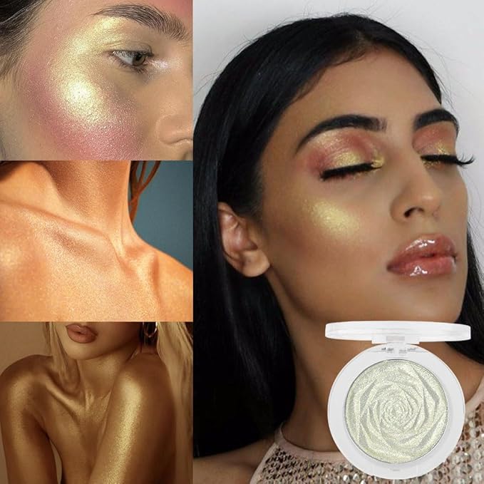 evpct Blonde Gold Face Highlighter Makeup Shimmer Glitter