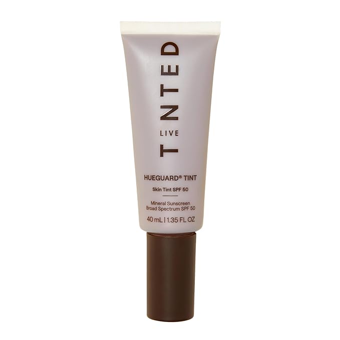 Live Tinted Hueguard Skin Tint SPF 50 - Tinted Mineral Sunscreen with Light-Medium Buildable Coverage With a Hydrating and Radiant Finish - Water and Sweat Resistant, 1.35 fl oz - Shade 03