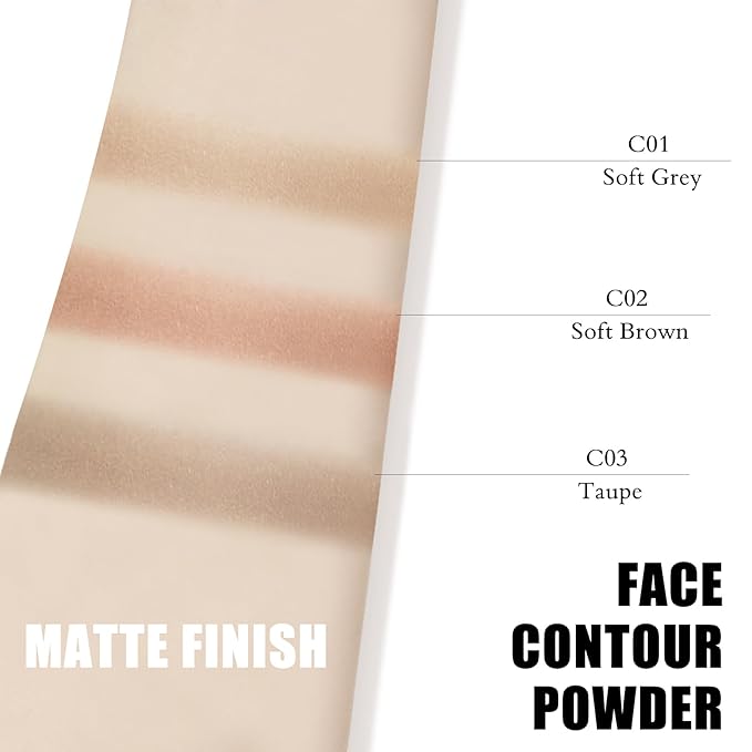 Contour Palette with Brush, Cream Contour Powder Palette