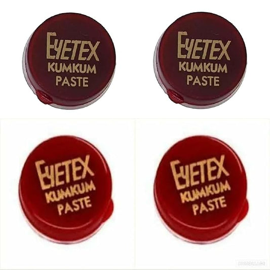 Eyetex Kumkum Paste Waterproof Long lasting, Smudge Proof | Pure and Natural Deep Colour, Long lasting | Enriched with Natural and Organic Ingredients (Each-2-Red & Maroon)