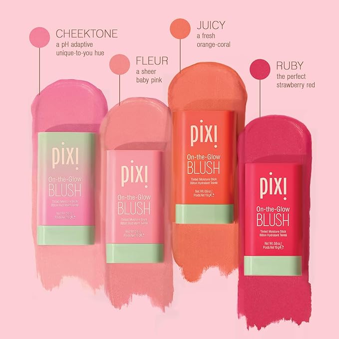 Pixi On-the-Glow Blush - Juicy, Hydrating Tinted Moisture 0.6oz, Paraben-Free 19g