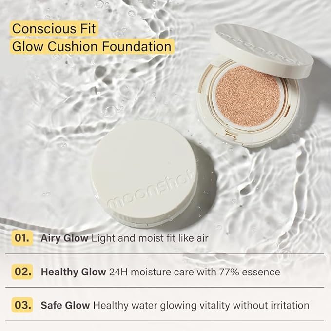 MOONSHOT KOREA Matte Fit Cushion Foundation Full Coverage Face,