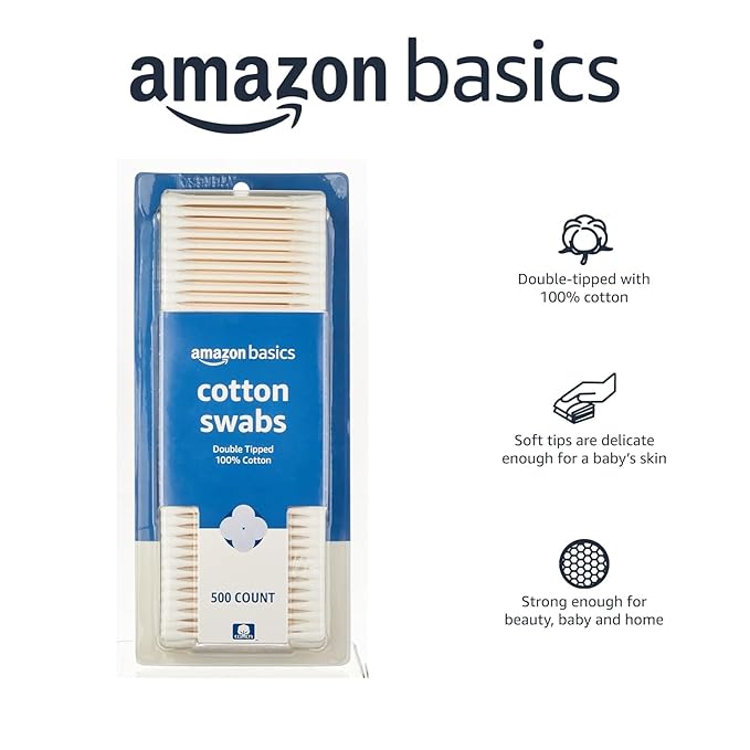 Amazon basics cotton swabs, 500