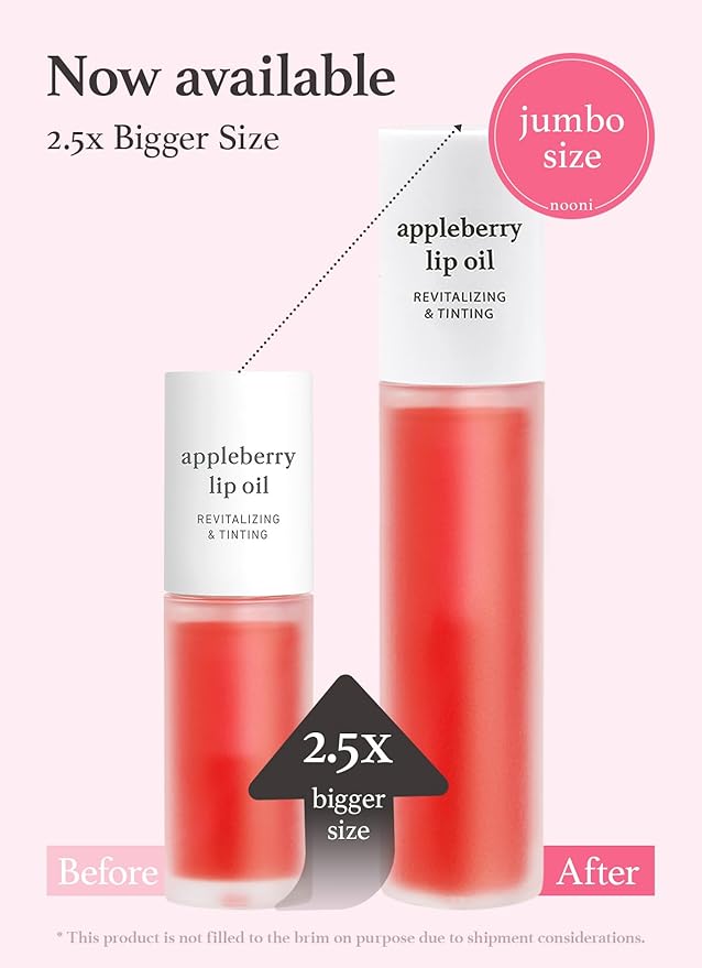 NOONI Korean Lip Oil - Appleberry Jumbo | Lip